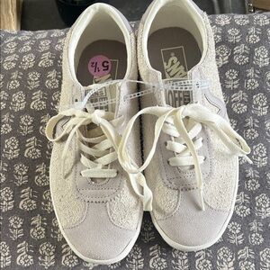 Vans Cream Textured Sneakers